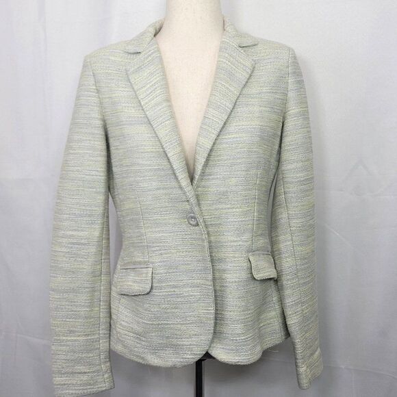 CABI One Fine Day Lemon Zest Tweed Bouclé Blazer Sz 4 #713 EUC - Picture 2 of 5
